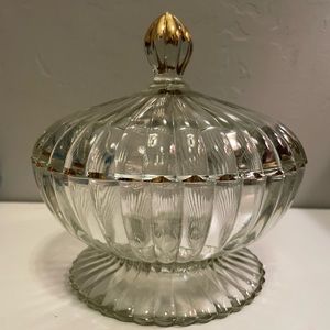 22k Gold Trim Candy Bowl